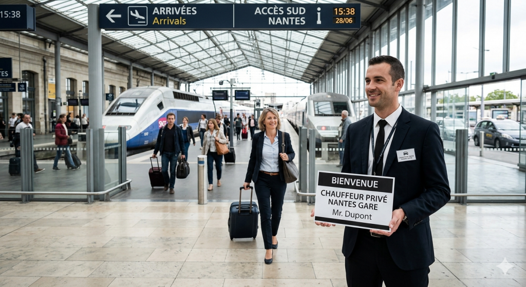 Chauffeur prive Nantes gare